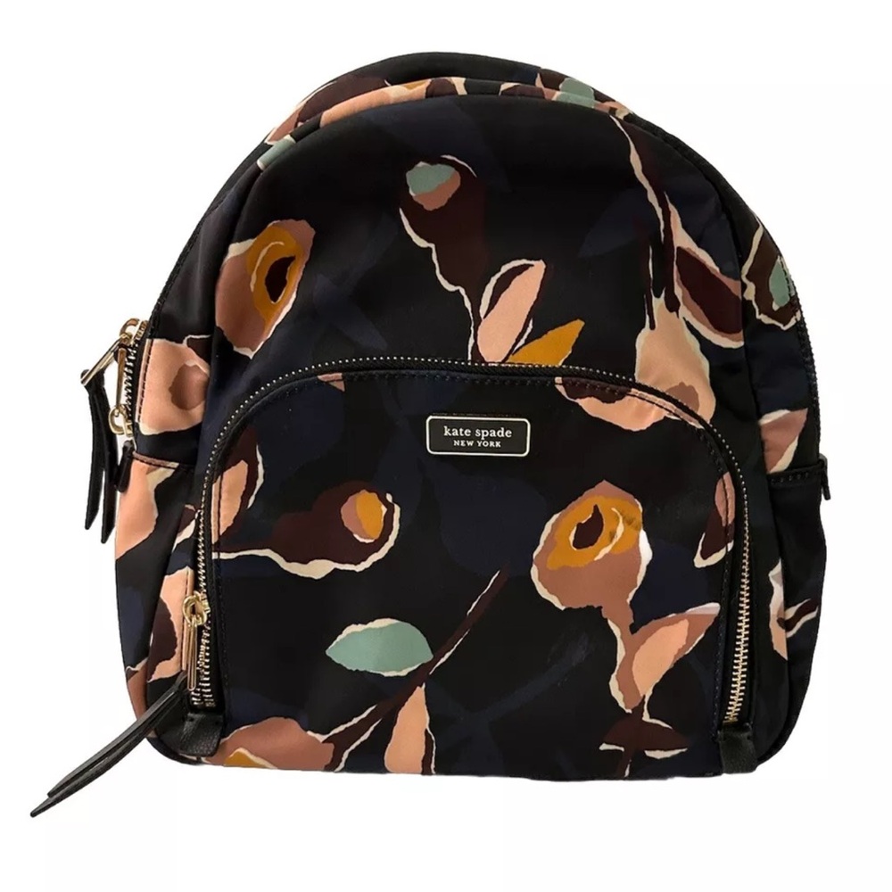 Kate Spade New York Mini Floral Nylon Exterior  Backpack 11”X11”